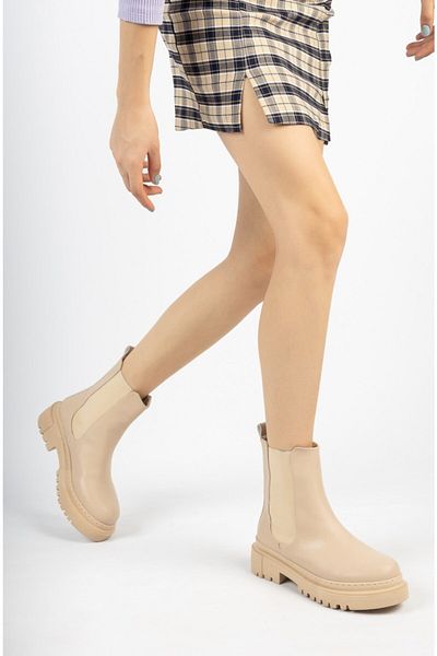 Moda Değirmeni Γυναικείες ελαστικές μπότες Md1025-116-0007