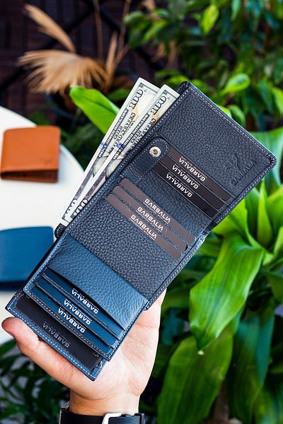 Garbalia Metz Gray Genuine Leather Men's Wallet - With Internal Placket