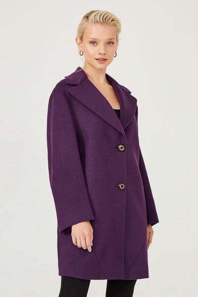 Trussardi معطف نسائي بأزرار - تصميم أنيق