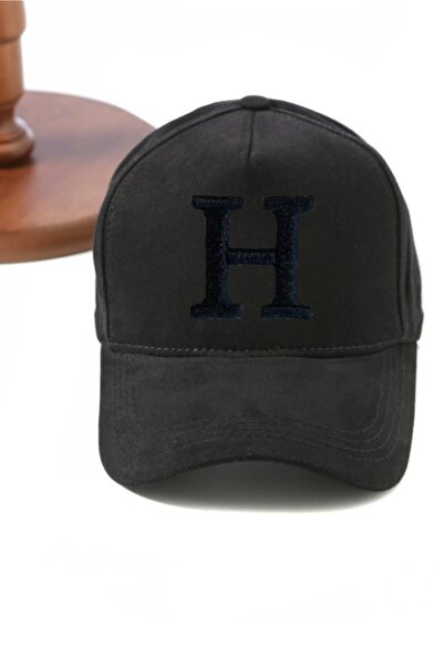 ŞapkaMania Unisex Siyah H Gabardin Şapka
