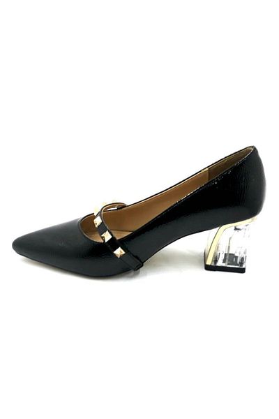 PUNTO 298077   Pantofi casual dama din piele lacuita neagra