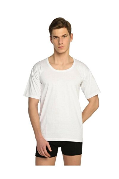 Tutku Men's 6-Pack Crew Neck Undershirt Combed Cotton Undershirt - white (6pcs)