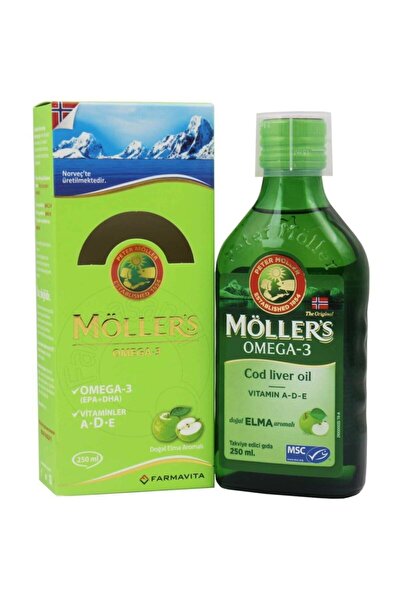 Möller's Elma Aromalı Balık Yağı Şurubu 250 ml