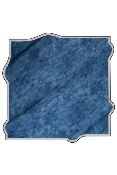 Aker 7208701-324 Γυναικείο μεταξωτό μαντίλι Goldoluk Indigo Color Cloud Pattern