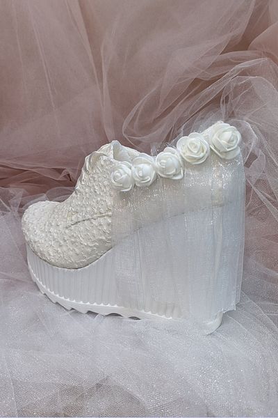 Berush Bride Seria 500 Pantofi de rochie de mireasă cu toc pană și perle