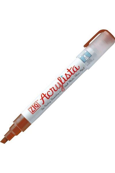 Zig Acrylist Marker Acrylic Painting Pen 6 Mm Cut Point Rust