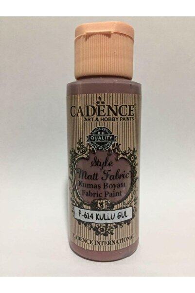 Cadence F-614 Style Matt Kumaş Boyası 59ml. F614 Küllü Gül