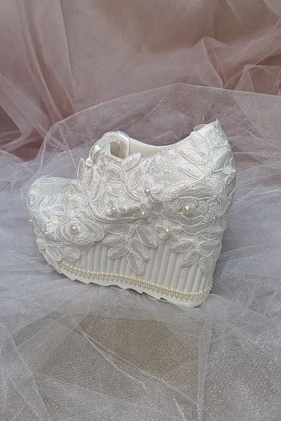Berush Bride Pantofi de rochie de mireasă pentru femei Sedef Seria 506 cu toc pană