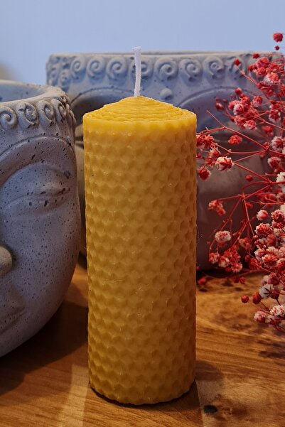 Genel Markalar Doğal Petek Bal Mumu El Yapımı Mum 10x4 cm