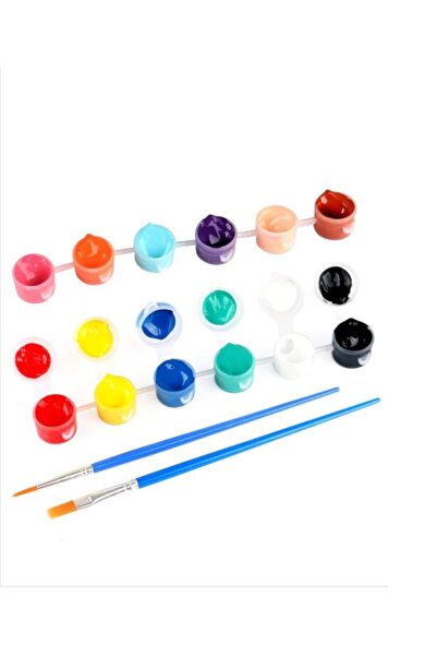 ÇEVRİM PLASTİK 4 ml 6'lı 50 Adet (300 Göz) Akrilik Boş Boya Kutusu, Plastik B...