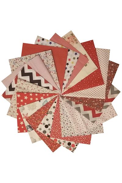 Kırkyama Patchwork Home 25x25cm 20 Types Red Cotton Piece Fabric Patchwork Patchwork Patchwork Hobby Sewing Handicraft - Reds Series