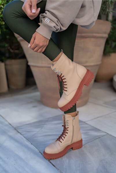 ANGELİNA JONES Nicolo Kadın Nude Gercek Deri Kiremit Taban