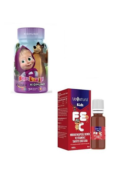 VeNatura 20 Ml Microen Capsule Iron and Vitamin C + (vitamin B6), Riboflavin (vitamin B2) Kidmuno 32 T - for Children