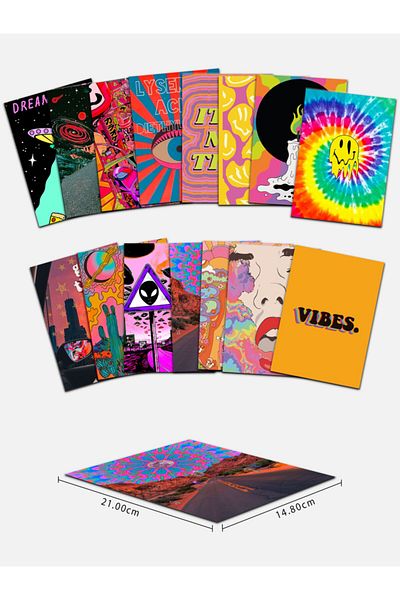 Postifull Indie Retro Poster Set - Διακοσμητικό κολάζ και δώρο χωρίς πλαίσιο