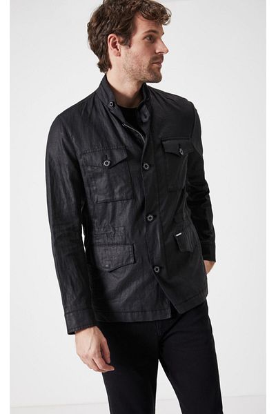 Boris Becker Μαύρο Χρώμα Pure Linen Safari Jacket