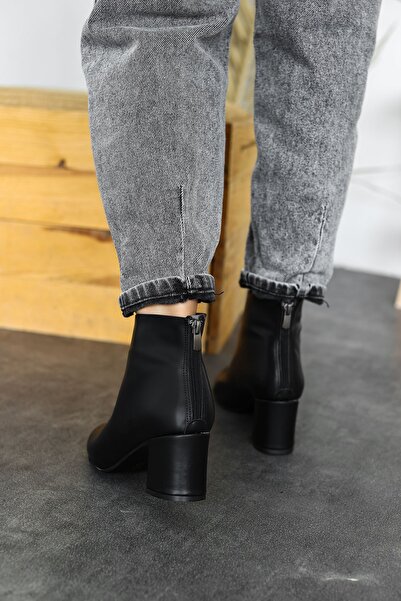 ZENNESHOES Betsy Kadın Bot Siyah Deri