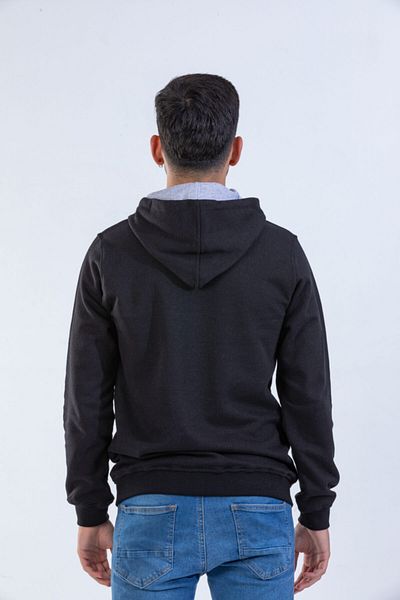 Raf Coll Hanorac cu glugă de bază unisex negru