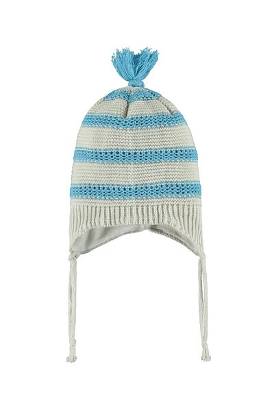 Kitti Baby Boy Eared Beret 0-18 Months Beige