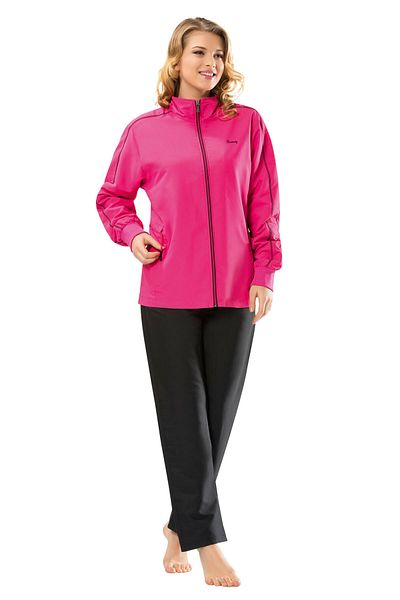 Fantasy Pink Women's Turtleneck Plus Size Tracksuit Set Edy950p