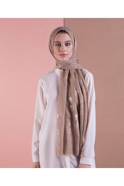 Artikel Gilt Patterned Full Mesh Shawl, Neck Collar, Scarf