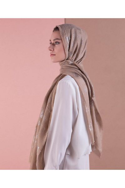 Artikel Gilt Patterned Full Mesh Shawl, Neck Collar, Scarf