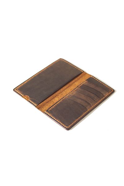 Hi Leather Ares Genuine Leather Long Wallet Camel