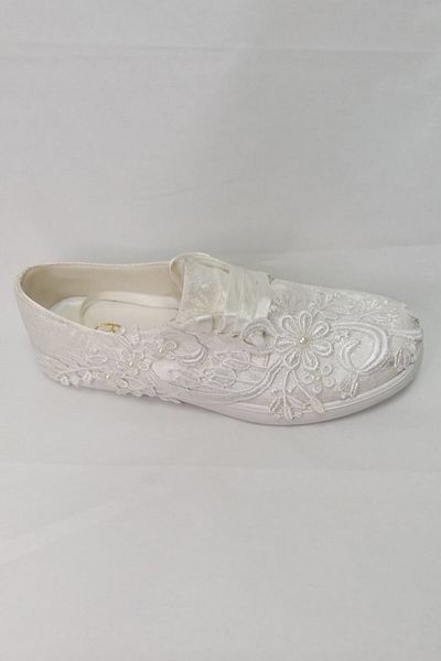 Berush Bride 920 Series Wedge Heel Bead Laced Wedding Dress Shoes