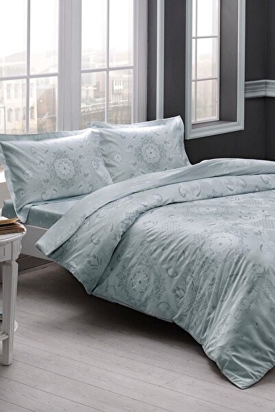 Taç Çift Kişilik Genç Nevresim Takımı Lucca Mint