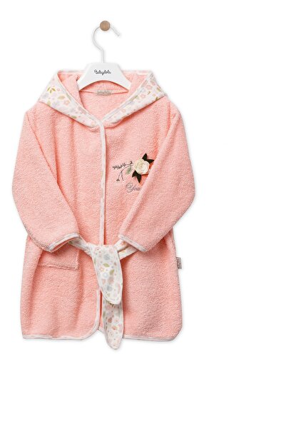 Babydoll Çiçek Figürlü Kız Bebek Tek Bornoz