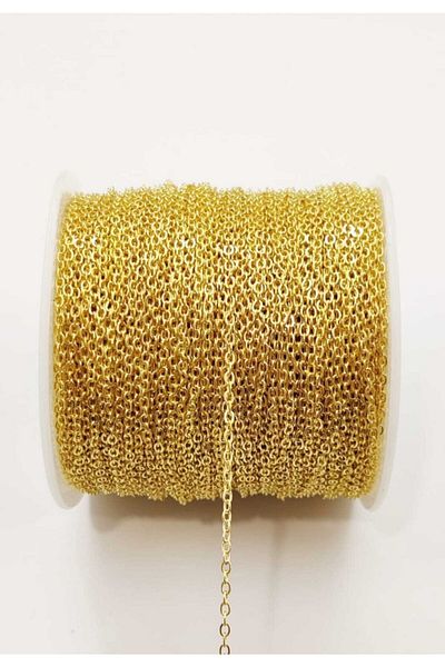 yiğit aksesuar Necklace Bracelet Chain Gold 100 Meters 1 Ball No Darkening