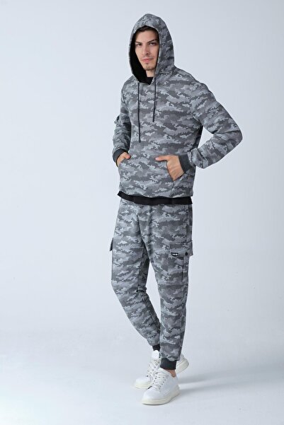 ALEXANDERGARDI Kamuflaj Desenli Kapüşonlu Sweatshirt (e21-72100)