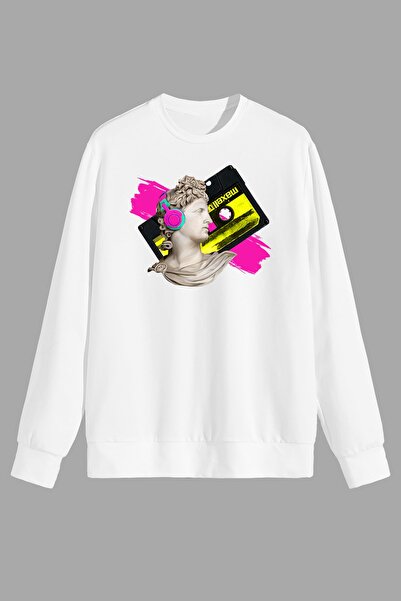perseusshopping Міфологія Тренд Скульптура Надрукований білий унісекс-светр