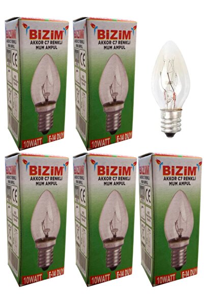 Genel Markalar 10 Adet E14 Duy Tuz Lambası Ampülü 10 Watt