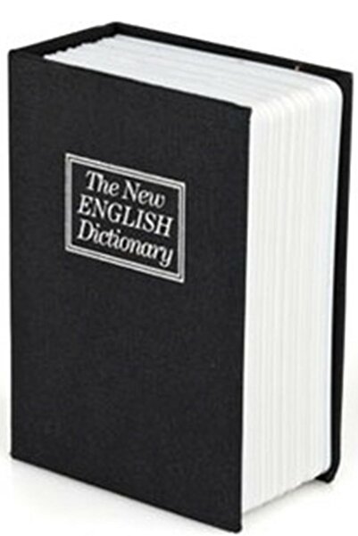 Modaba Kitap Şeklinde Gizli Kasa Hırsız Kilitli Sözlük Para Kumbarası