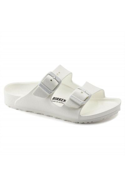 Birkenstock White Children's Double Striped Slippers Arizona Eva1018941