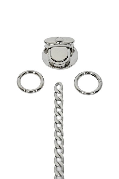 Nilden Hobi Σετ αλυσίδας τσάντας Nildenhobim σε ασημί χρώμα - Αλυσίδα: 110 εκ...