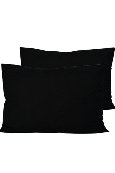 CARWEN TEKSTİL Set of 2 Black Standard Pillowcases