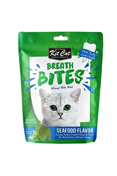 Kit Cat كيت كات بريث بايتس بنكهة المأكولات البحرية - 60 جرام