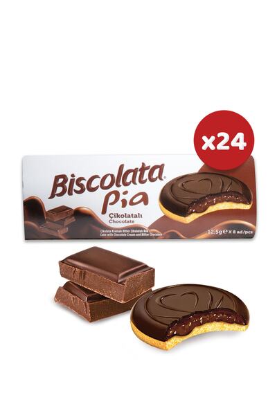 Biscolata Pia Çikolatalı 100 Gr x 24 Adet