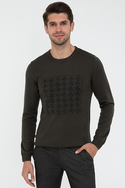 Pierre Cardin Ανδρικό πουλόβερ Khaki G021SZ0TK.000.1292219