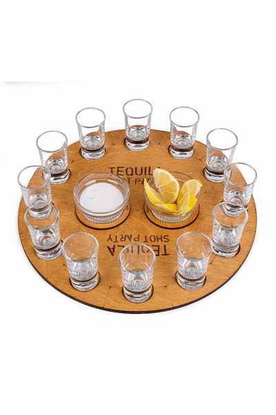 MicroWood Tequila Presentation Tray, Tequila Shot Party, Tequila Glass
