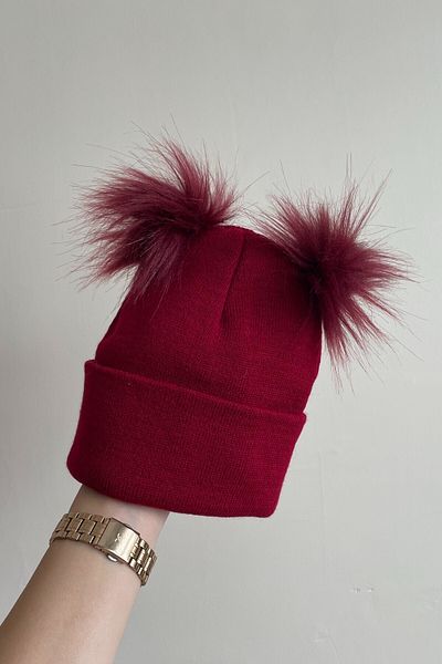 Vipfoni Double Pompom Girl's Beret