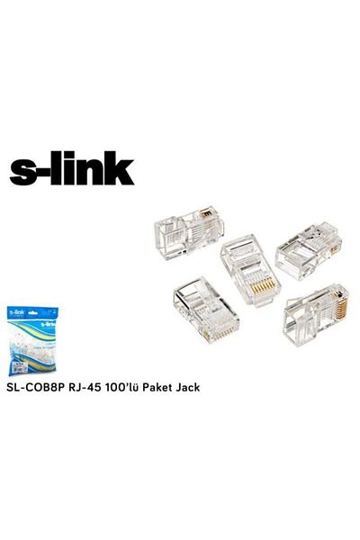 S-LINK موصل Sl-cob8p Rj45 100 Lü Utp