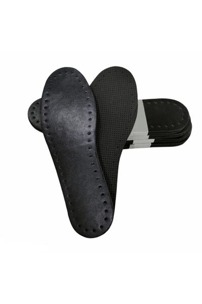 hobimon 12 Çift Siyah Suni Deri Kaplı Eva Delikli Patik Tabanı - 43-44 Numara...