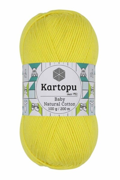 Generic Brand Baby Natural Cotton Hand Knitted Yarn Lemon Yellow K326