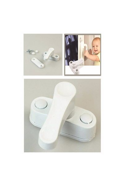 Neler Geldi Neler 5 Pieces PVC Door Window Safety Lock Pimapen Button Lock Baby Child Safety Lock White