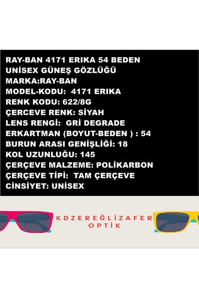 Ray-Ban 4171 Erika Size 54 Unisex Sunglasses