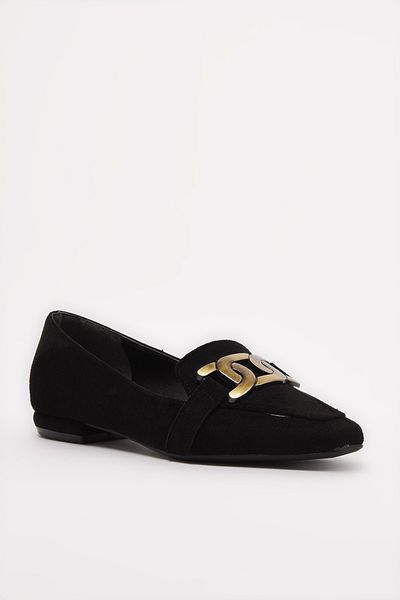 Yaya by Hotiç Loafer Shoes - Black - Flat