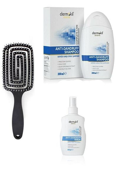 Dermokil Nascita Pro 10 Hair Brush & Anti-Dandruff Shampoo and Serum