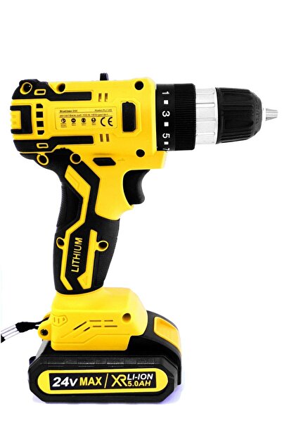 stilmax Germany Style 24v 5 Ah Multi Kömürsüz Motor Çift Akülü Şarjlı Vidalama Matkap Seti